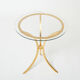Golden iron and glass pedestal table by Roger Thibier 1960