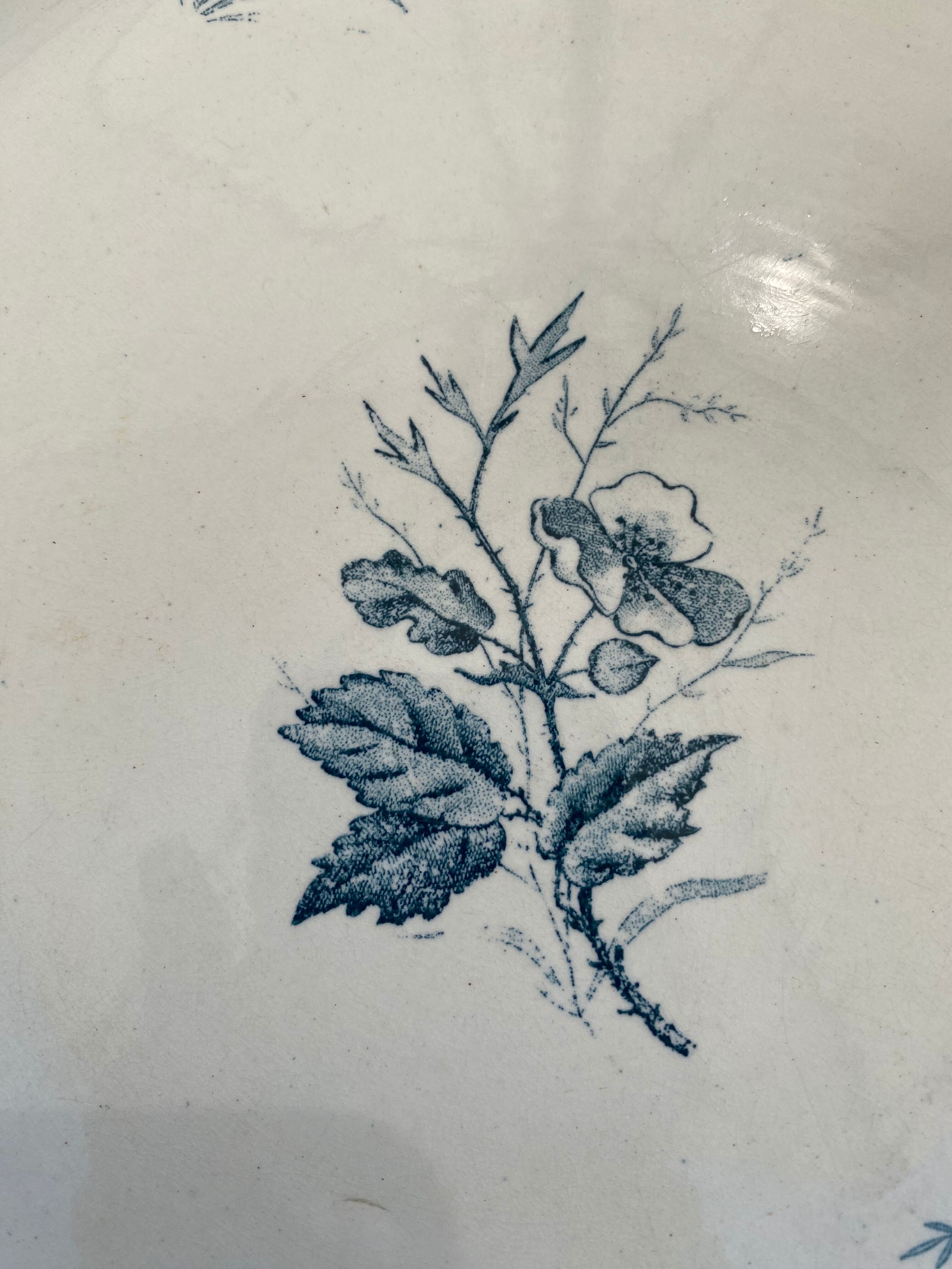 Iron earth dish Badonviller blackberry model