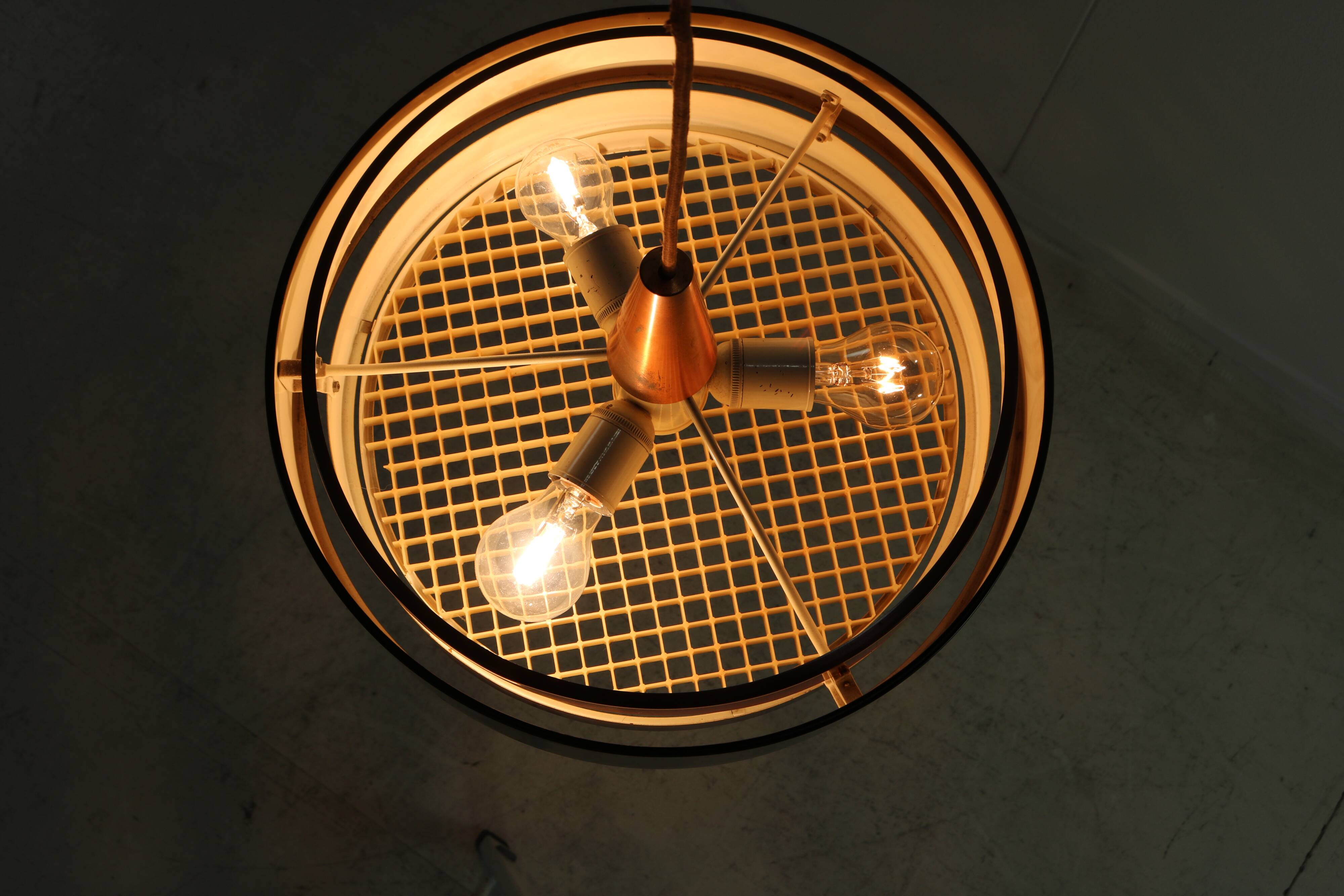 Sixties design copper pendant lighting for Hiemstra Evolux