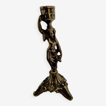 Bougeoir en bronze "La porteuse d'eau"