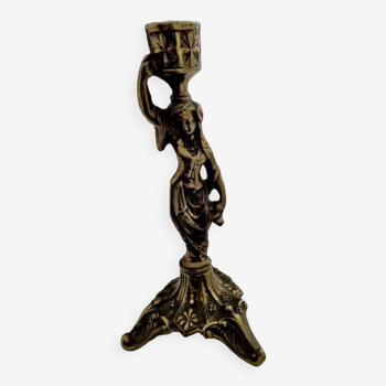 Bronze candle holder "The water carrier"