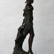 Ancient statue in bronze "Melody" after Auguste Moreau – Art Nouveau