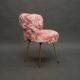 Pair of pink Pelfran moumoute chairs from the 60s and 70s
