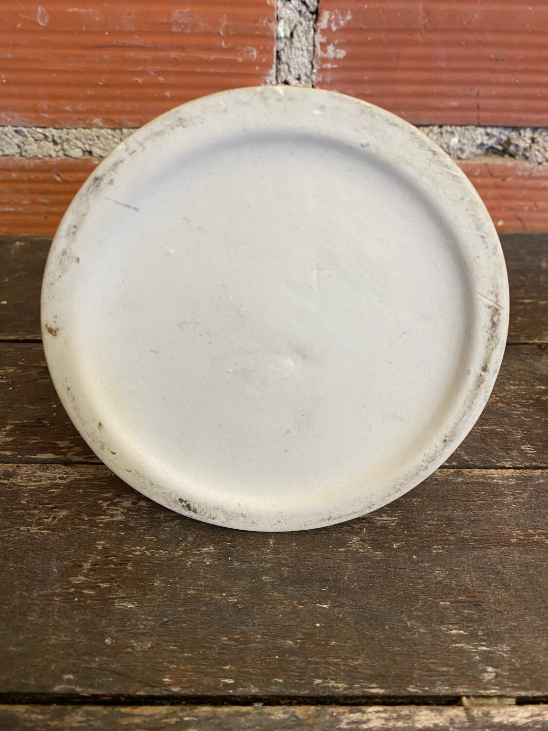 Old Lamp Base Vintage Beige Ceramic Candle Holder #D833