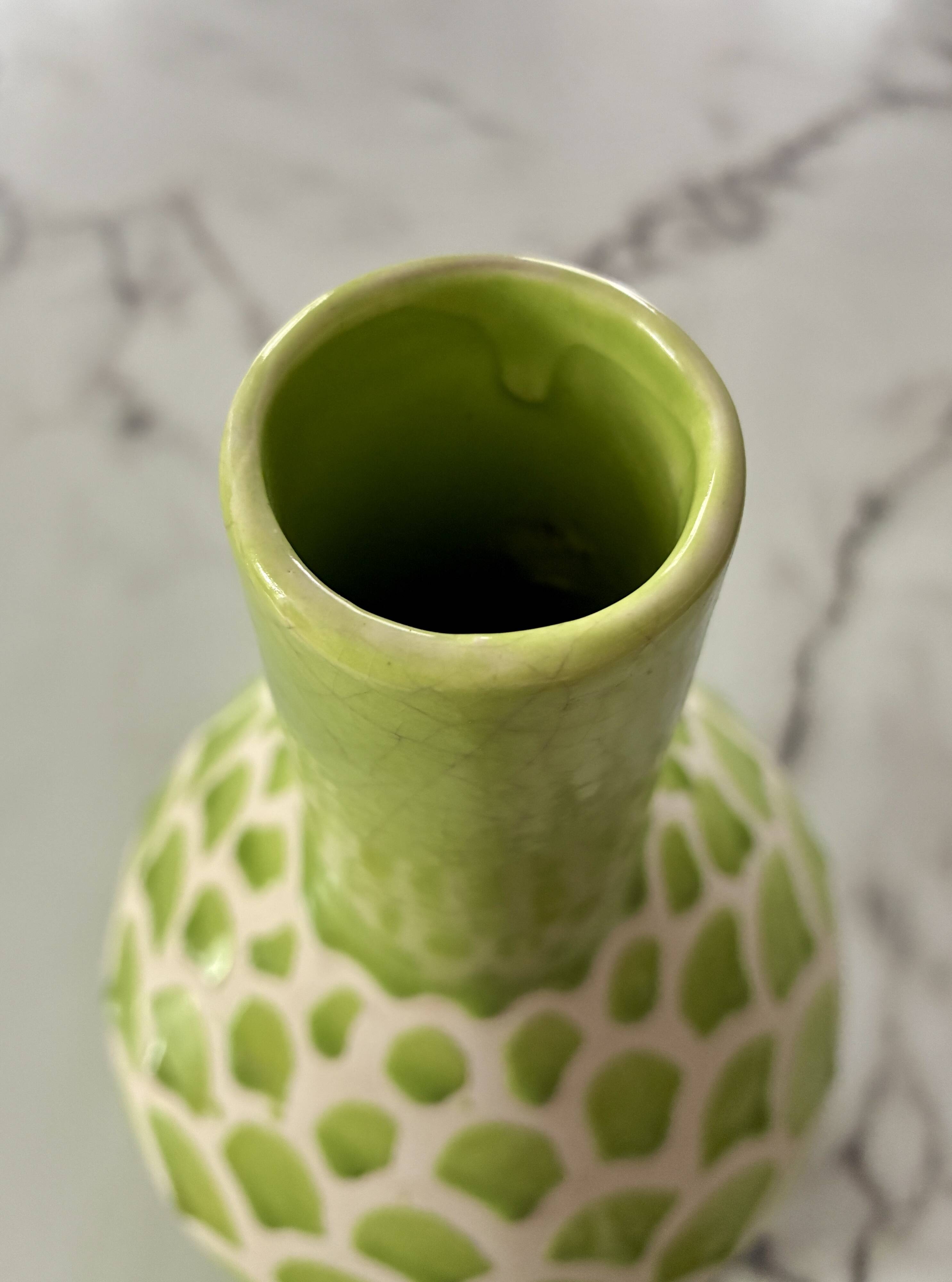 Glazed terracotta vase