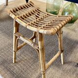 Tabouret vintage en rotin