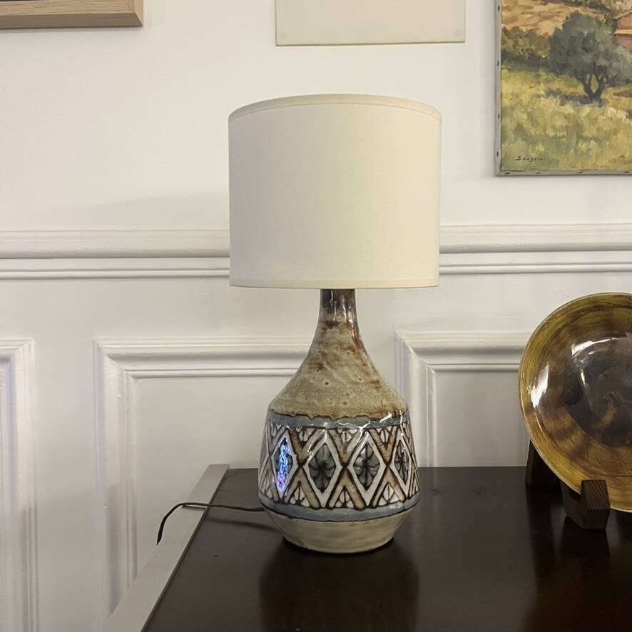 Ceramic lamp by Jean-Claude Malarmey
