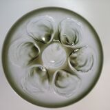 Set of six plates to oysters in faience St Amand
