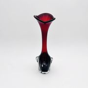 Vase Bo Borgström Åseda Glassworks Jack in the Pulpit Red 31cm 1960