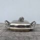 Silver metal pompom butter dish