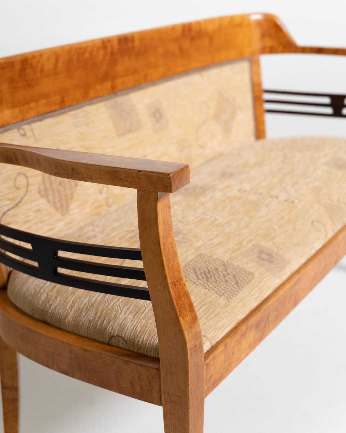 Jugend style birch sofa, Sweden, 1910s