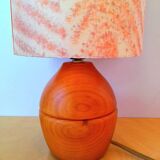 1970s wooden bedside lamp