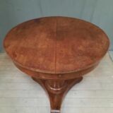 Restoration pedestal table with central barrel