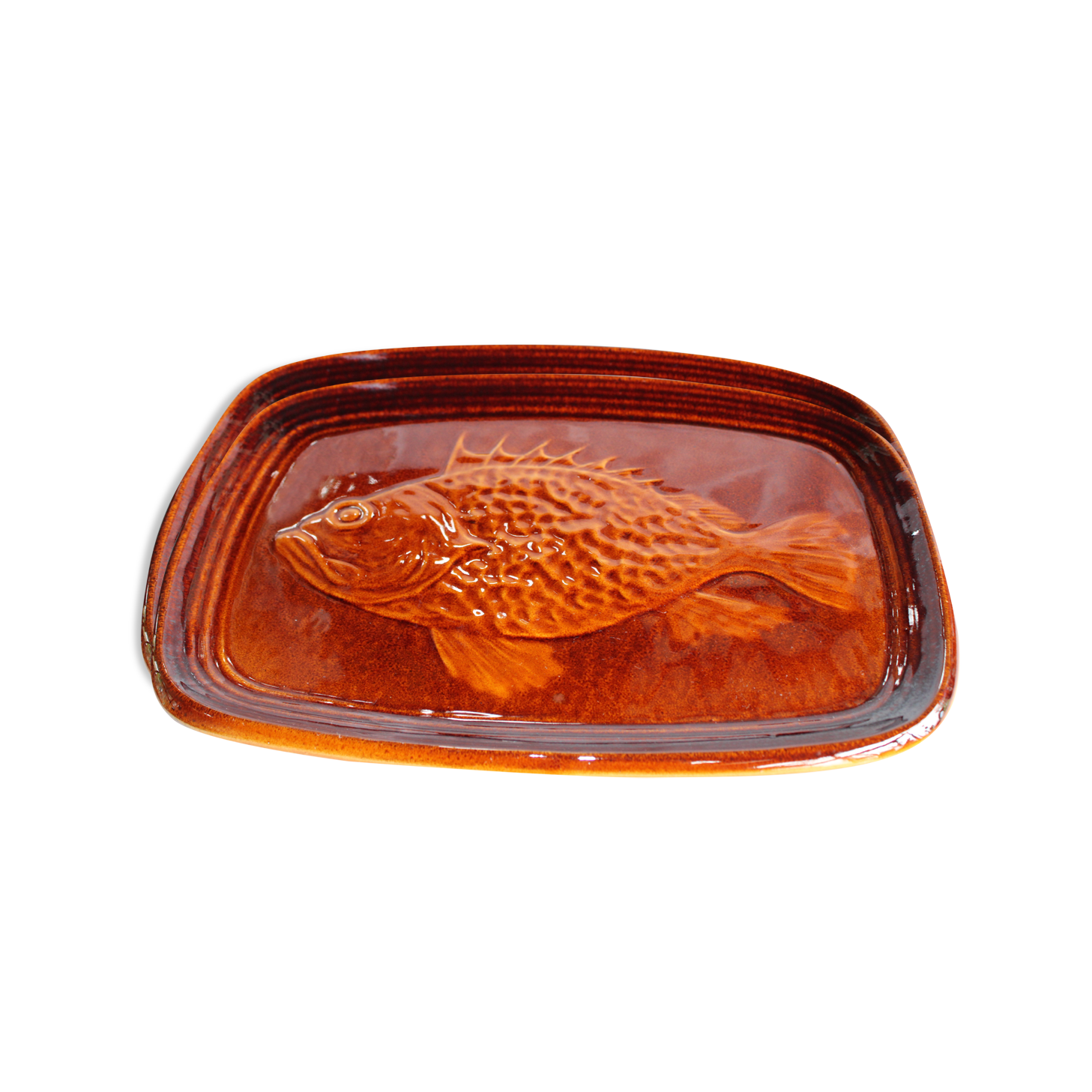 Plate fish motif Saint Clément France 1304