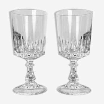 Set of 2 glasses of red wine crystal of Arques model Louvre