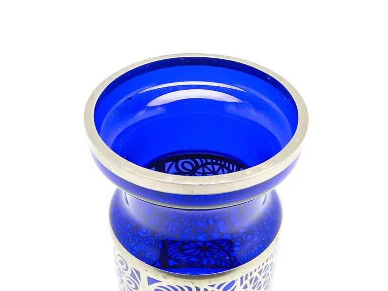 Mid-century modern vase, cobalt glass, Huta Hortensja, Poland, 1960s