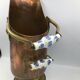 Copper umbrella holder and vintage porcelain handles