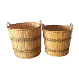 Duo de corbeilles en osier