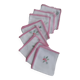 8 Napkins with handmade flower borders.