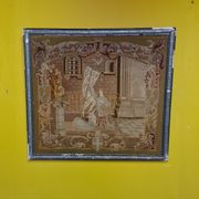 Antique french tapestry joan of arc, early 19th century