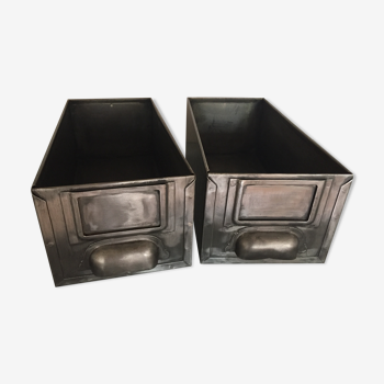 Pair of industrial drawers, workshop lockers