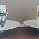 Vintage coffee cup duo "Express" - Salins pottery (Years