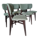 Green boucle Scandinavian chairs