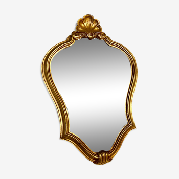 Gilded mirror rocaille louis XV style 30x45cm