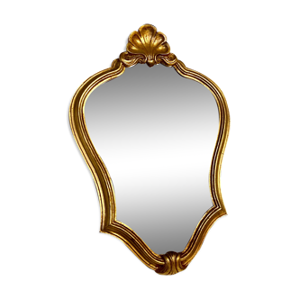 Gilded mirror rocaille louis XV style 30x45cm