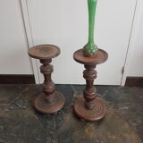 Pair of pedestal tables