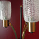 Arlus lamp in brass, satin lacquer metal and engraved glassware 1950