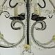 French Parisian Chic Black 3 Light Crystal Beaded 6 Sided Cage Chandelier 3620