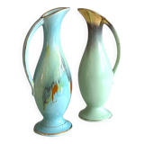 Bay ceramic vase 523-17, pastel, westgerman pottery, 50's interior