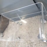 Rolling coffee table in altuglass David Lange