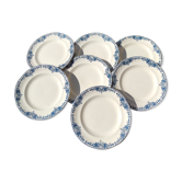 1 batch of 7 plates of longwy ref: tunis