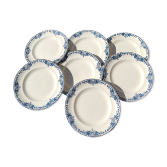 1 batch of 7 plates of longwy ref: tunis