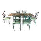 Ensemble en fer forgé table et chaises
