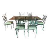 Ensemble en fer forgé table et chaises