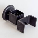 Wrought metal totem candle holder, 1960s