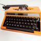 Revised Orange Silver Reed 100 Typewriter and New Ribbon 1977