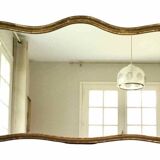 Large old gilded leaf mirror 131x76