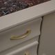 Commode asymétrique art déco – Marbre & vert crème