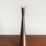 Lino Sabattini for Christofle midcentury vase in silver metal, 1956