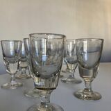 Set of 9 assorted 19th absinthe glasses