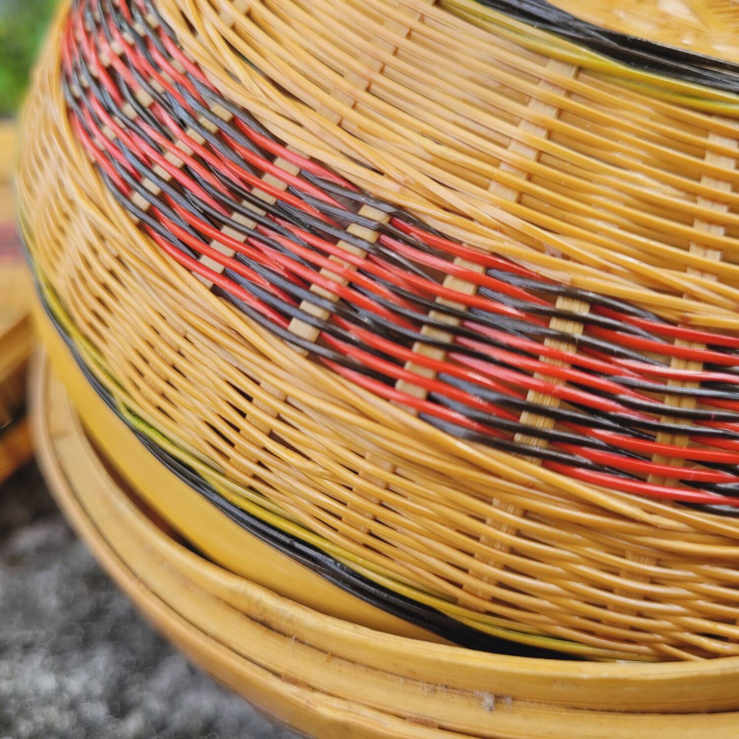 Vintage woven wicker basket