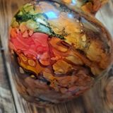 Jean Noël Bouillet vase lacquer on glass Mistigri Chapoutier