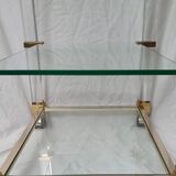 Glass and plexiglass rolling shelf Pierre Vandel