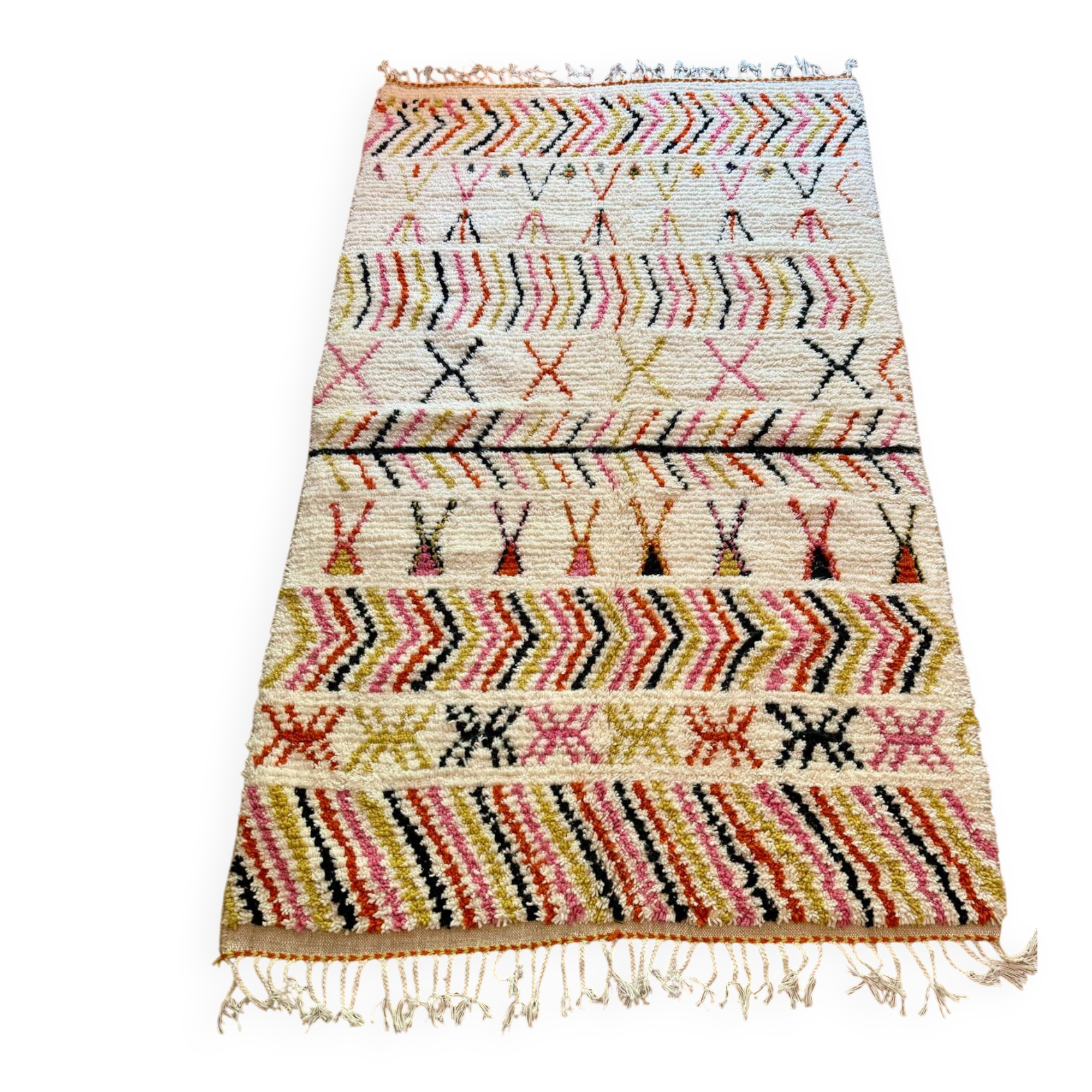 100% wool Berber rug Beni Ouarain 153 x 244