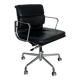 Eames Vitra for Herman Miller black leather Soft Pad Group chair