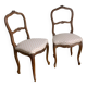 Duo de chaises à décor fleuri